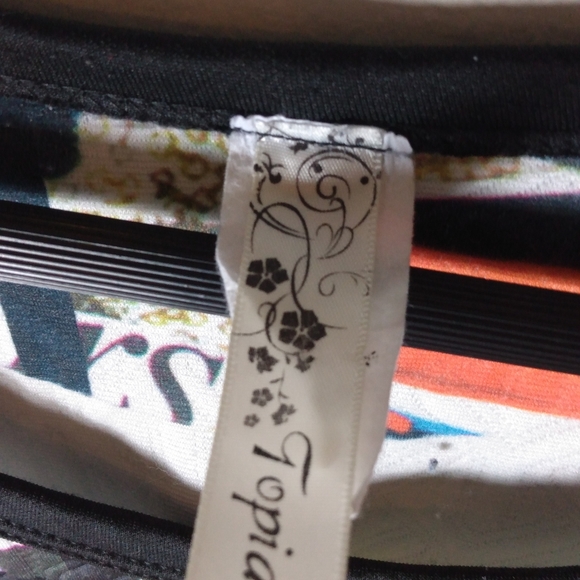 Topia L Long Sleeved High Fashion Vogue Clips Quilted Top Y2K - Picture 2 of 3